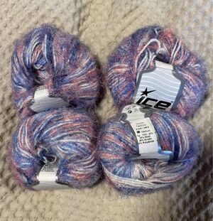Ice Yarns Huron Techno – 4 Skeins (Blue/Pink Blend)